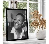 PUCHENGP Poster Photo De Marvin Gaye Star De La Musique Portrait Vintage Sur Toile Décoration Intérieure 50 * 70 Sans Cadre