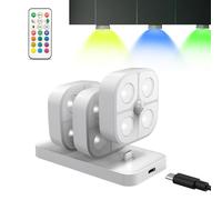 Puck Lights - ABS, Standard Size Motion Lights Motion-Activated LED Illumination | Magnetic Rechargeable RGB Lighting Motions Sensor Night Light, LED Puck Light For Stairs, Hallway, Kitchen, Bathroom