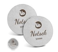 Puck Screen Lot de 2 passoires à expresso 51 mm d'épaisseur 1 mm/1,7 mm pour porte-filtre, 150 μm en acier inoxydable 316 avec boîte de rangement en acrylique, porte-filtre Accessoires pour machine à