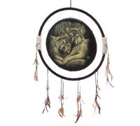 Puckator 5055071688706 Attrape-rêves, impression couple de loups amoureux