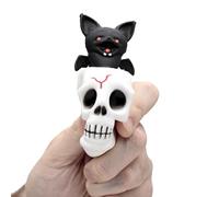 Puckator Anti-Stress Pop Out - Chauve-Souris et crâne, Fidget Toys, Animaux à écraser, Gadgets et Cadeaux Halloween