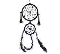 Puckator Attrape-rêves décoratif tissé Noir, Multicolore, Hauteur 21 cm, Largeur 8 cm, Profondeur 1 cm, diamètre du Cerceau 5-7 cm