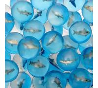 Puckator Balle rebondissante 3D Requin-4 cm Balle de Jouet, Multicolore (TY504)