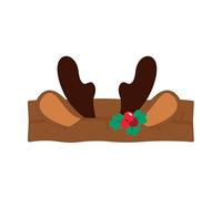 Puckator Bandeau de Noël en peluche avec rennes