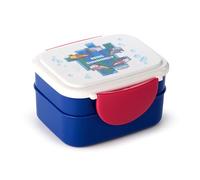 Puckator Boîte à déjeuner Bento avec couverts et fermeture à clip - Minecraft Axolotl - Pour l'école et la maison - Schiscetta déjeuner