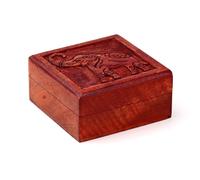 Puckator - Boîte en bois de mangue avec éléphant sculpté