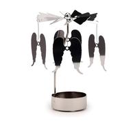 Puckator Bougeoir Rotatif en Forme d'ailes d'ange - Accessoires de Salon - Thème Ange - Décoration de la Maison - Ornements - Bougeoir - Décoration de Table