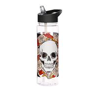 Puckator Bouteille (Gourde) 550ml Union Jack Skulls and Roses - Crâne