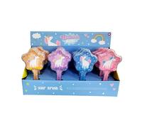 Puckator Brosse à cheveux licorne magique en forme d'étoile pailletée - Brosse à cheveux beauté - Brosse démêlante pour enfants et femmes - Produits de coiffure ondulés épais - Hérisson