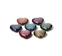 Puckator Brûleur d'encens en stéatite sculptée chakra cœur fleur de vie - Cadeaux de méditation zen - Porte-encens pour cônes - Cadeaux spirituels - Brûleur d'encens - Cadeaux pour homme et femme