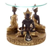 Puckator BUD202 Brûleur à Huile Bouddha Thaï Or/Marron, 12,5 x 12,5 x 10,5 cm