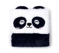 Puckator Cahier avec couverture en peluche - Panda - Animaux doux - Fluffies