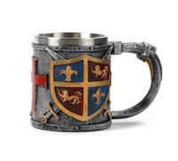 Puckator Chope de Décoration - Blason Ecusson Argenté et Doré