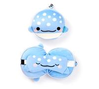 Puckator Coussin de voyage Relaxeazzz avec masque - Aoi la Baleine