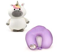 Puckator Coussin de Voyage avec Peluche 2 en 1 Adoracorn Licorne - Swapseazzz