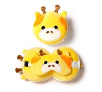 Puckator Coussin Voyage Relaxeazzz Peluché 2-en-1 - Girafe