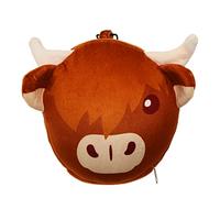 Puckator Coussin Voyage Relaxeazzz Peluché 2-en-1 Highland - Vache, Unique