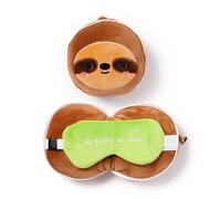 Puckator Coussin Voyage Relaxeazzz Peluché 2-en-1 - Paresseux, Unique