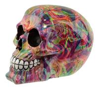 Puckator Crâne Décoratif - Effet Marbre Arc-en-Ciel