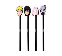 Puckator Crayon Naruto avec décoration en PVC - Crayons pour - Cadeaux de fin d'année pour enfants - Crayons funky pour enfants filles et garçons - Cadeaux de salle de classe