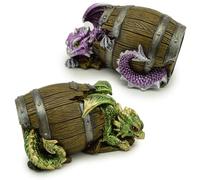 Puckator Elements Bébé Dragon dans tonneau - Décoration de la Maison - Bébé Dragon dans tonneau - Ornements - Résine - Accessoires de Maison - Accessoires de Salon - Cadeaux Fantaisie pour Homme