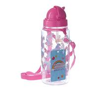 Puckator Gourde Enchanted Unicorn Rainbow avec paille Rose