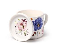 Puckator Ensemble tasse en porcelaine et dessous de verre/couvercle - abeilles - Meadows