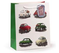 Puckator Enveloppe cadeau brillante Grande - Fiat 500 Retro - Large 33 cm pour anniversaires et fêtes