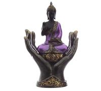 Puckator Figurine Bouddha Thailandais Noir & Violet, 28x18x10