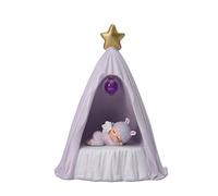 Puckator Figurine fée dormeuse, Lumineuse, Violette 14x10cm