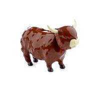 Puckator Figurine Solaire Highland Coo Cow - Vache Animal de la Ferme, Marron, Unique