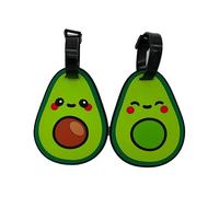Puckator Foodiemals Lot de 2 étiquettes de bagage en PVC Motif avocat