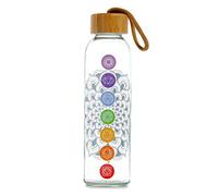 Puckator Gourde en verre avec bouchon en bambou 500 ml - Chakra