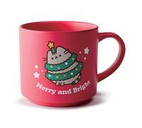Puckator Grande tasse en porcelaine de Noël Pusheen le chat - Accessoires amusants pour la maison - Cadeaux mignons pour petite amie - Grandes tasses pour hommes et femmes - Boissons chaudes - Cadeaux