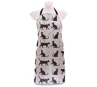 Puckator Grembiule da Chef Tablier avec Inscription « I Love My Cat », Blanc/Noir, Taille Unique Femme