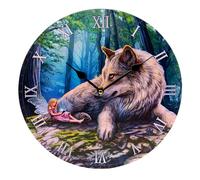 Puckator Lisa Parker Horloge murale avec contes de fées et loups - Horloge murale pour homme, mignonne, cool, Preppy, pour la maison, la salle de jeu, la chambre à coucher, le bureau, décoration - Acc