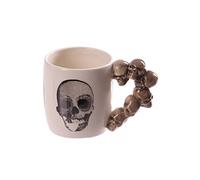 Puckator Impilati Mug en céramique avec poignée Motif tête de mort Multicolore Hauteur 9 cm Largeur 14 cm Profondeur 8,5 cm