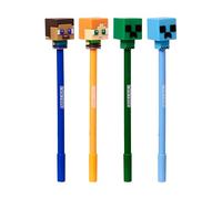 Puckator Stylo effaçable avec décoration Minecraft Chibi - Cadeau idéal pour les étudiants de la part des enseignants - Cadeau de fin de trimestre pour les élèves - Stylo comme cadeau de classe -
