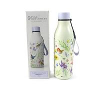 Puckator Jan Pashley Bouteille d'eau chaude et froide avec oiseaux et fleurs sauvages 500ml - Bouteille d'eau active isotherme réutilisable - Froid 24h et chaud 12h