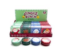 Puckator Jingle Bunch Baume à lèvres de Noël dans une boîte - Baume à lèvres - Baumes à lèvres essentiels pour femmes et famille - Crème exfoliante hydratante - Joli baume à lèvres Bam