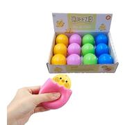 Puckator Jouet à déplier poussin et œuf à éclosion printanière - Petit cadeau amusant pour examen - Boules anti-stress - Mini balle sensorielle pour adultes, femmes, enfants - Cadeau de fête Slime