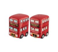 Puckator LON20 Set Sel & Poivre Céramique Rouge Buses London Neuf Boîte