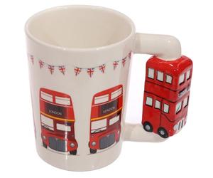 Puckator London Tasse en céramique Dolomite avec poignée en forme de bus