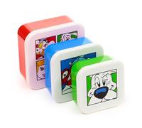 Puckator Lot de 3 boîtes à déjeuner M/L/XL Astérix, Obélix, Idefix (Dogmatix) 2025 - Boîte à déjeuner avec plusieurs compartiments - Petites boîtes à déjeuner pour adultes et enfants, filles, garçons