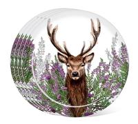 Puckator Lot de 4 assiettes de pique-nique en rPET - Cerf sauvage