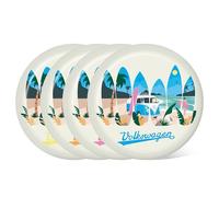 Puckator Lot de 4 assiettes de pique-nique en rPET - Waves - Volkswagen T1