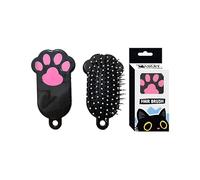 Puckator Lucky the Black Cat Paw Brosse à cheveux en forme de patte de chat - Soin des cheveux Beauté Brosse à cheveux - Brosse démêlante pour enfants et femmes Cheveux ondulés épais Produits de