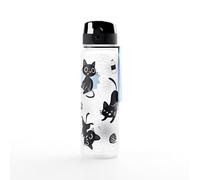 Puckator Lucky the Black Cat Pop Top Bouteille incassable 600 ml sans BPA