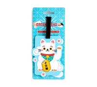 Puckator Maneki Neko Lucky Cat Étiquette de bagage PVC