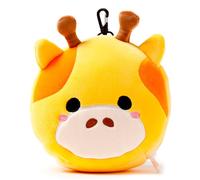 Puckator Coussin de voyage Relaxeazzz peluché 2-en-1 – Girafe – Unique